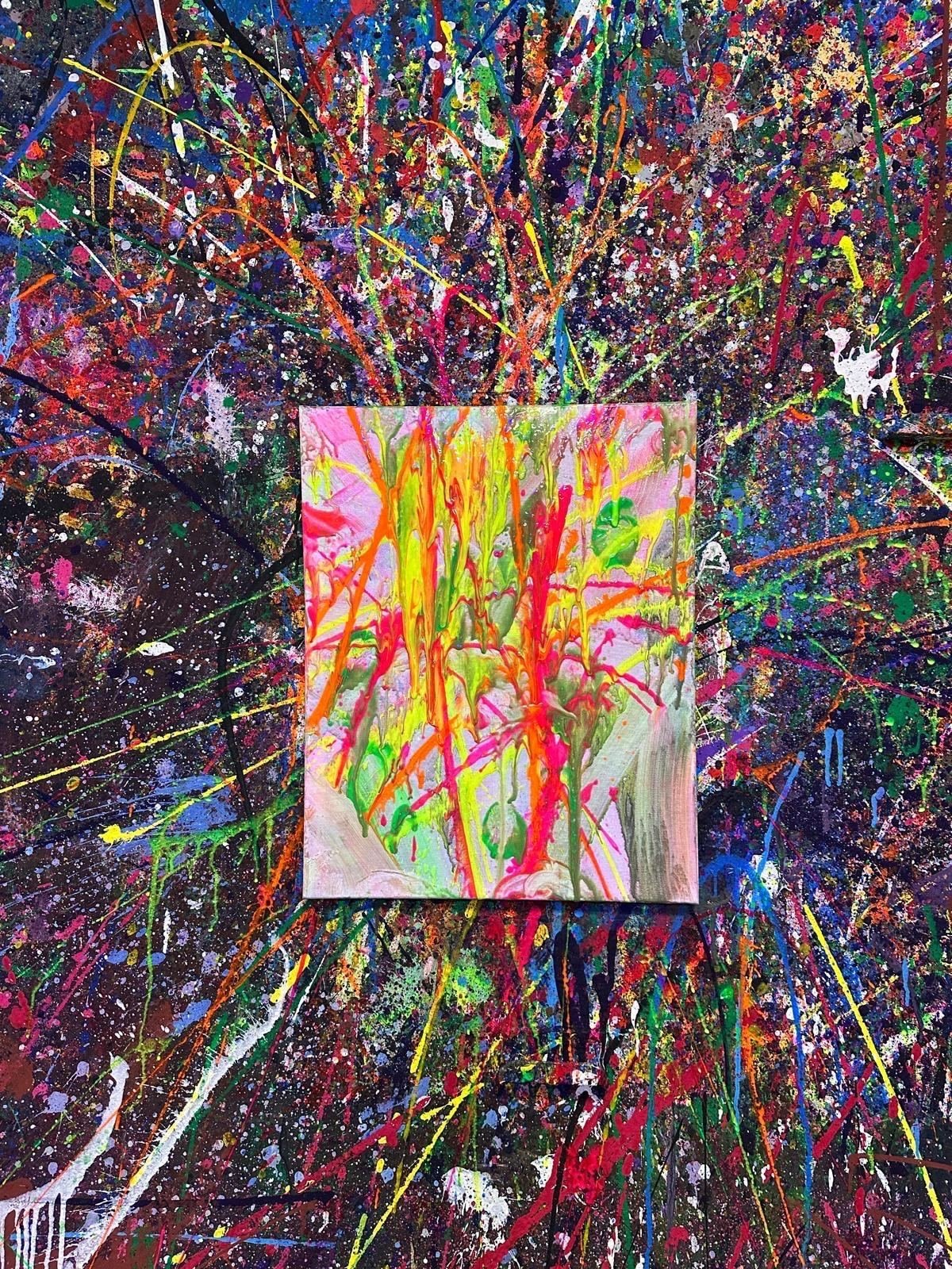 Paint everywhere, acrylic, painted in the round by Laura Kolesnikovaitė