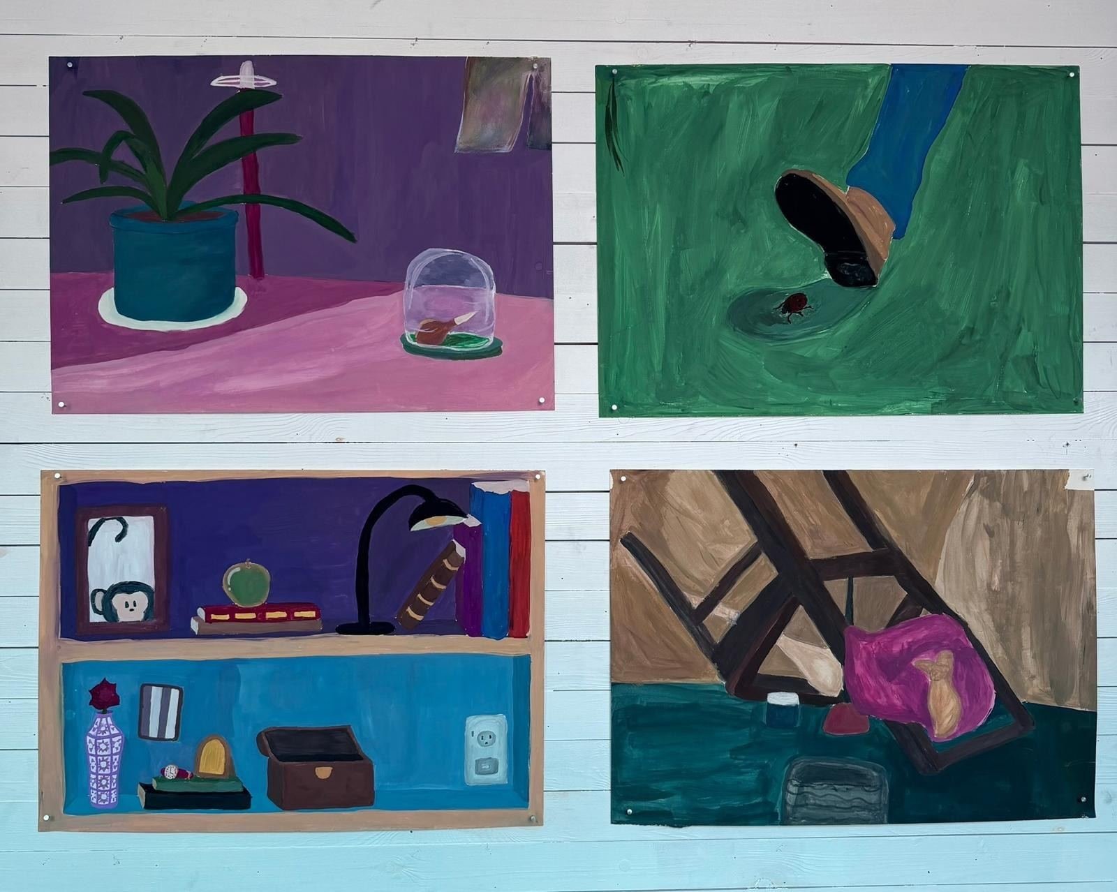 Interiors I–IV, installation view by Laura Kolesnikovaitė