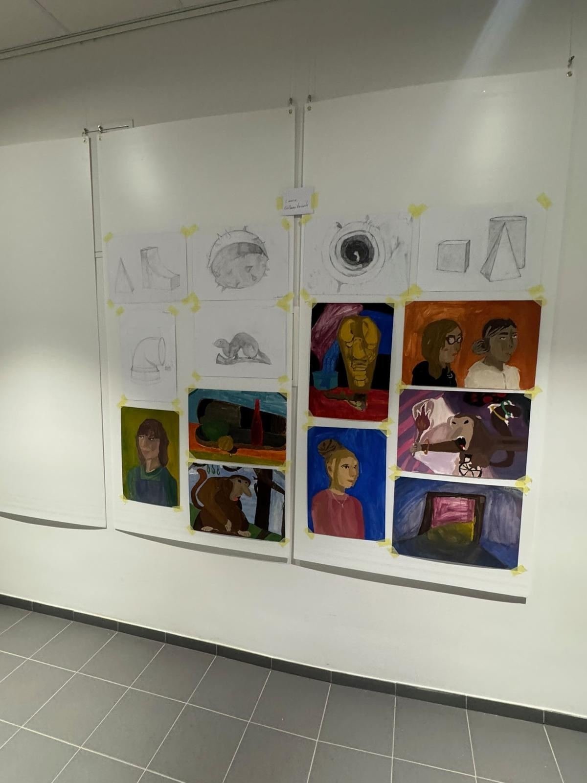 The portrait wall when it was done