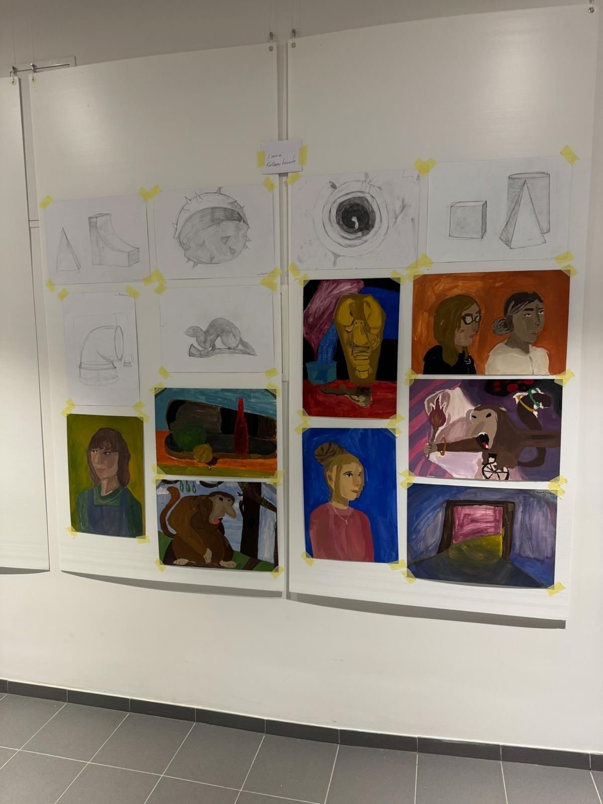 Portraits and Studies, wall view, installation view by Laura Kolesnikovaitė