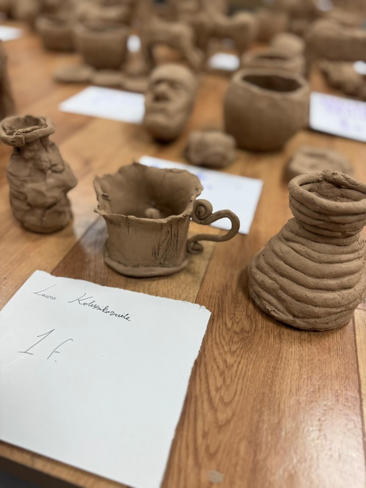 Small Vessels, fired clay by Laura Kolesnikovaitė